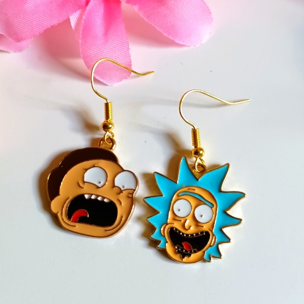 Funny Rick And Morty Handmade Earrings
